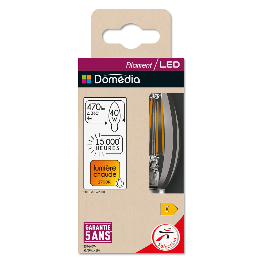 LED stropné svietidlo 4W IP20 2700K 300° – stropné LED svietidlo DOMEDIA