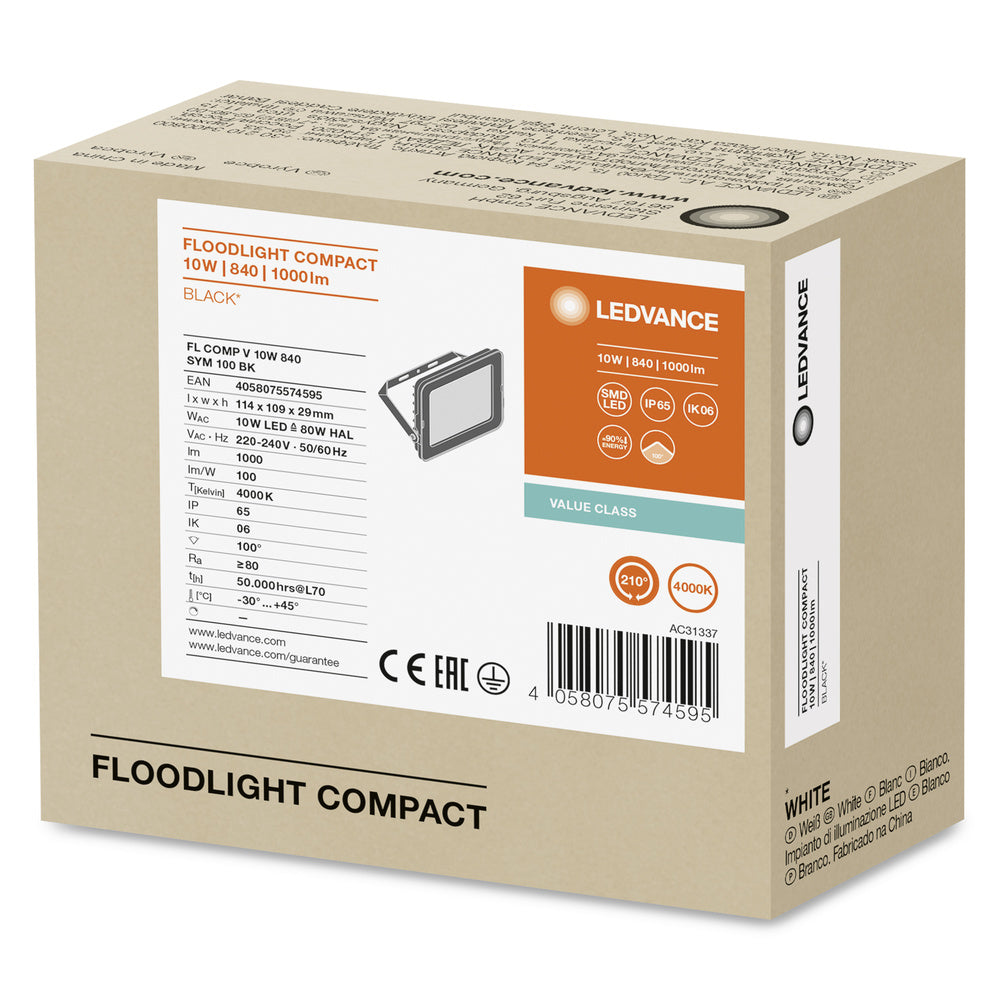 LED reflektor 10W IP65 4000K 100° – vonkajšie LED svietidlo LEDVANCE