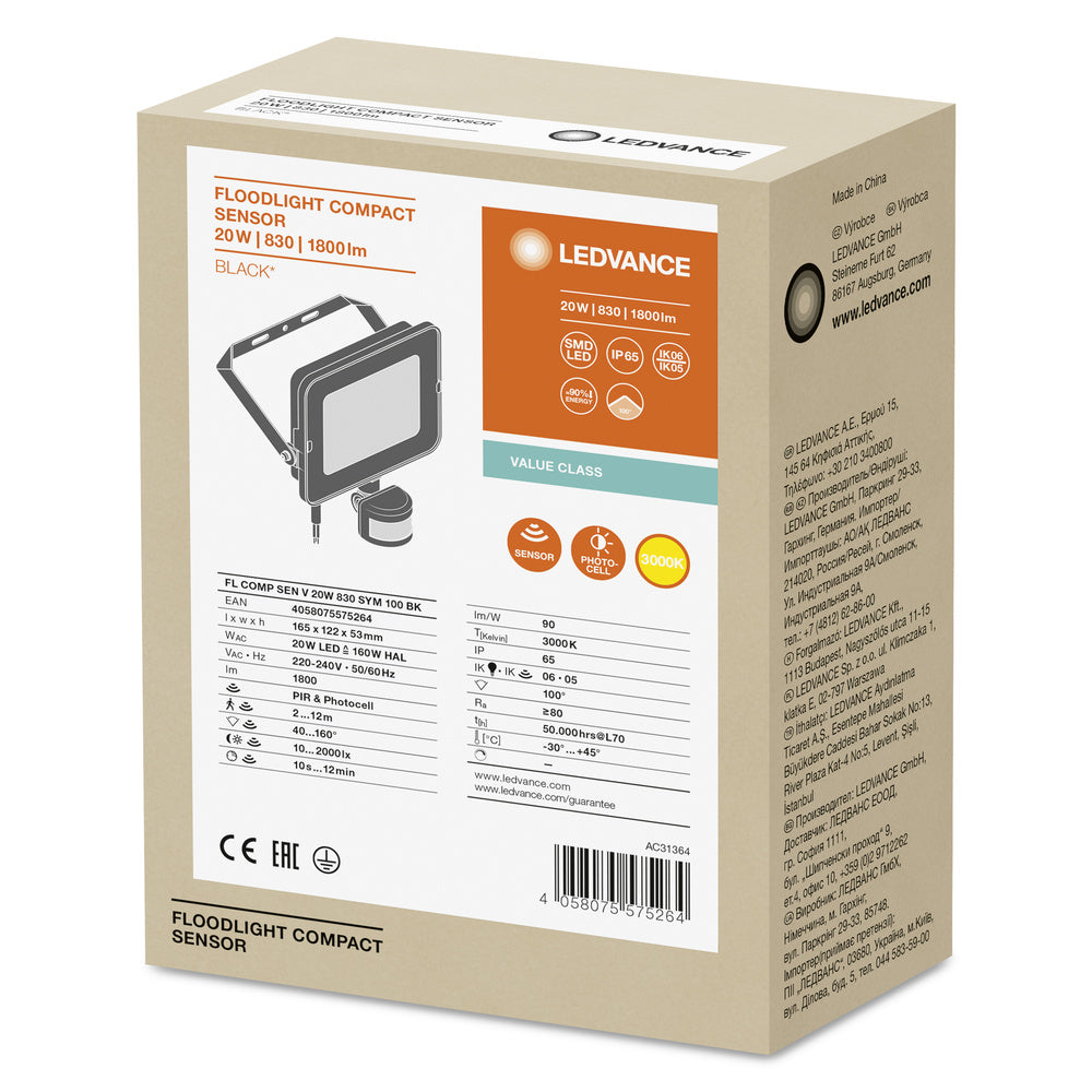 LED reflektor 20W IP65 3000K 100° – vonkajšie LED svietidlo LEDVANCE