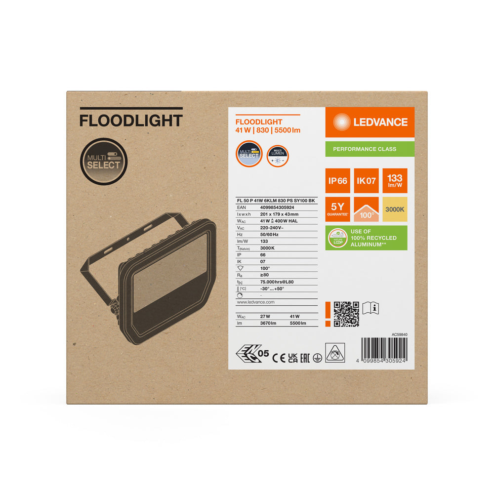 LED reflektor 41W IP66 3000K 100° – vonkajšie LED svietidlo LEDVANCE