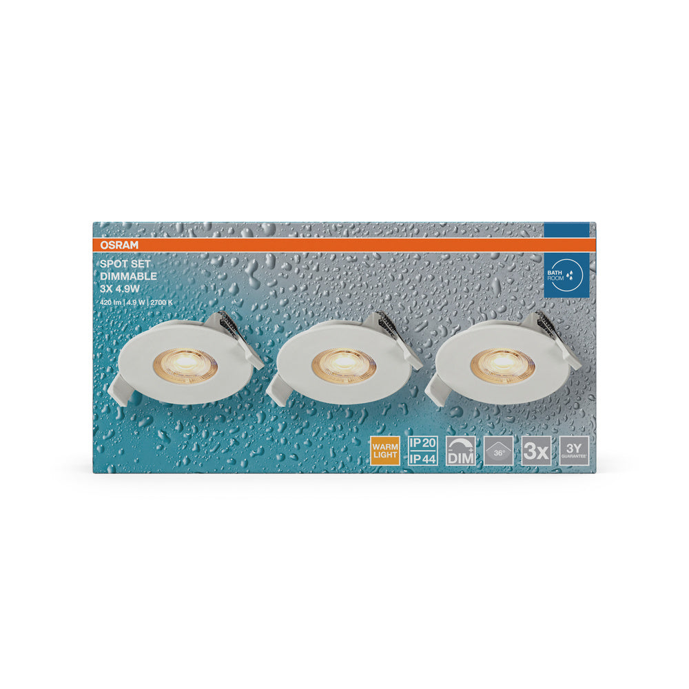 LED stropné svietidlo 4.90W IP44 2700K 36° – stropné LED svietidlo OSRAM