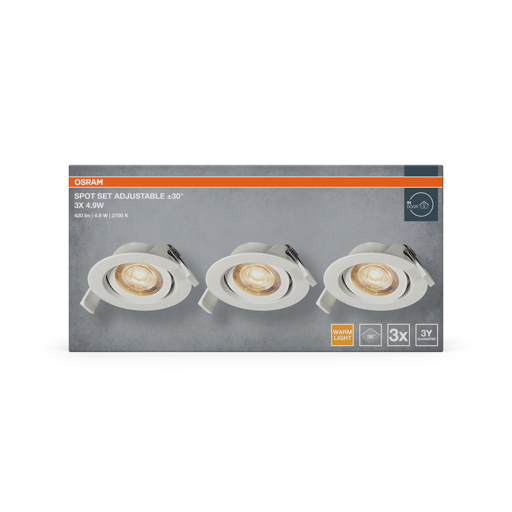LED stropné svietidlo 4.90W IP20 2700K 36° – stropné LED svietidlo OSRAM