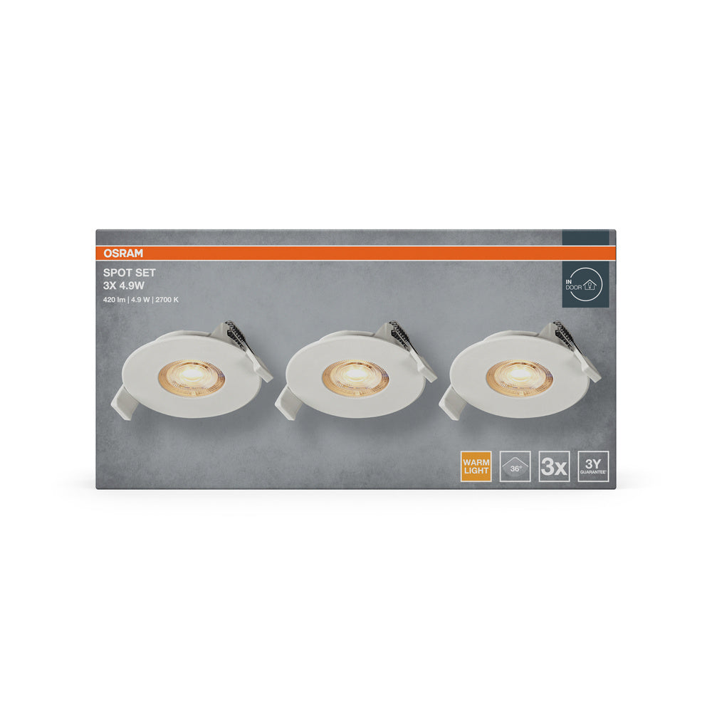 LED stropné svietidlo 4.90W IP20 2700K 36° – stropné LED svietidlo OSRAM