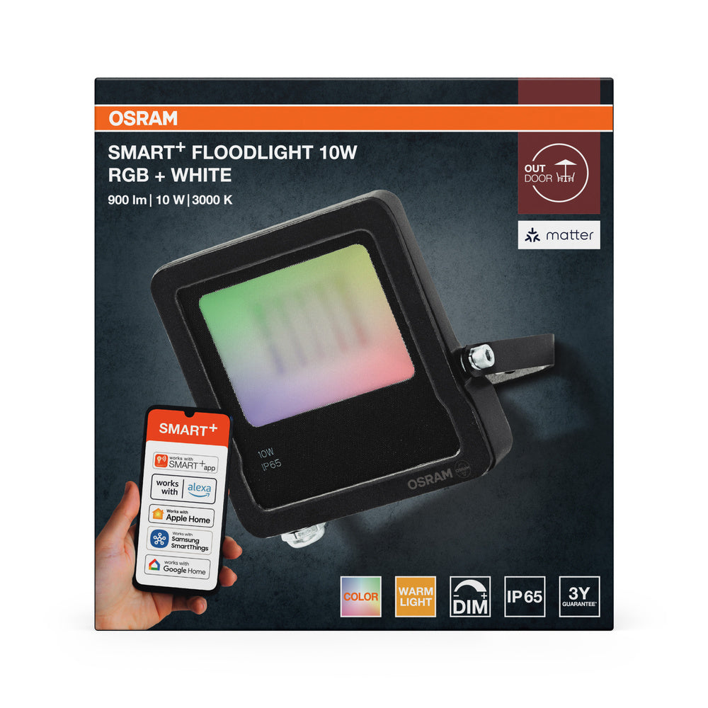 LED reflektor 10W IP65 3000K 100° – vonkajšie LED svietidlo OSRAM