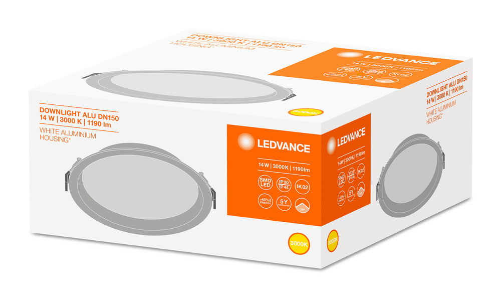 LED downlight 14W IP44 3000K 100° – zápustné LED svietidlo LEDVANCE