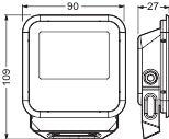 LED reflektor 10W IP65 6500K 100° – vonkajšie LED svietidlo LEDVANCE