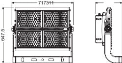 LED reflektor 1000W IP66 5700K 30° – vonkajšie LED svietidlo LEDVANCE