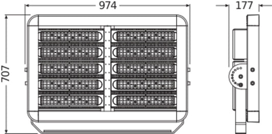 LED reflektor 1000W IP65 4000K 55° – vonkajšie LED svietidlo LEDVANCE
