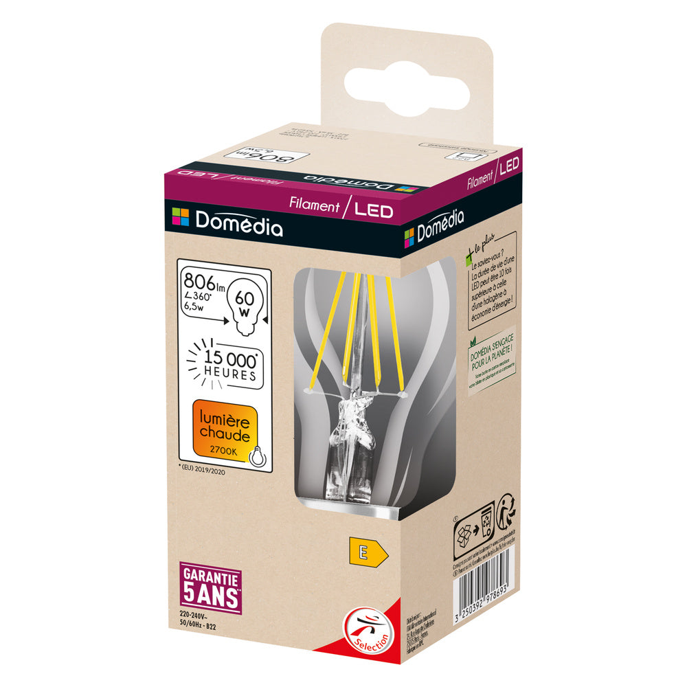 LED stropné svietidlo 6.5W IP20 2700K 300° – stropné LED svietidlo DOMEDIA