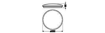 LED stropné svietidlo 23W IP20 3000K 130° – stropné LED svietidlo LEDVANCE