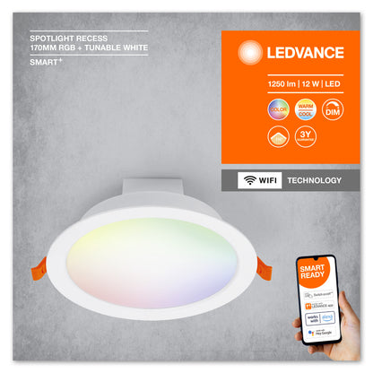 LED downlight 12W IP20 6500K 110° – zápustné LED svietidlo LEDVANCE