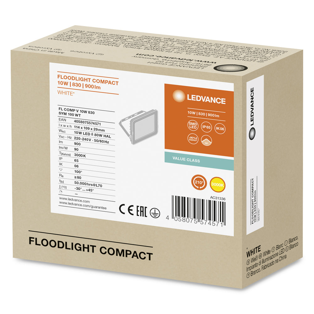LED reflektor 10W IP65 3000K 100° – vonkajšie LED svietidlo LEDVANCE