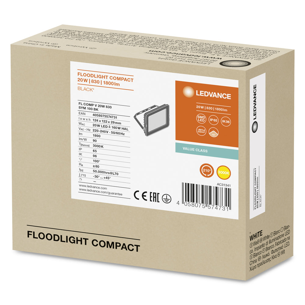 LED reflektor 20W IP65 3000K 100° – vonkajšie LED svietidlo LEDVANCE