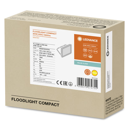 LED reflektor 20W IP65 3000K 100° – vonkajšie LED svietidlo LEDVANCE