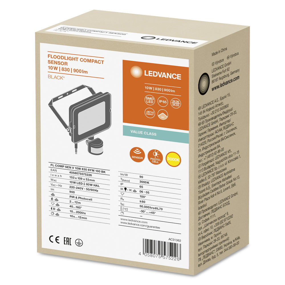 LED reflektor 10W IP65 3000K 100° – vonkajšie LED svietidlo LEDVANCE