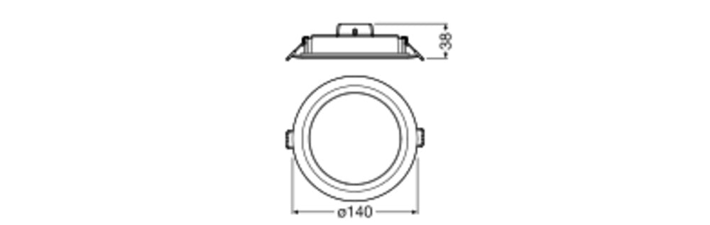 LED downlight 12W IP20 6500K 108° – zápustné LED svietidlo LEDVANCE