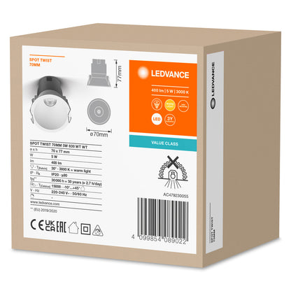 LED stropné svietidlo 5W IP20 3000K 30° – stropné LED svietidlo LEDVANCE
