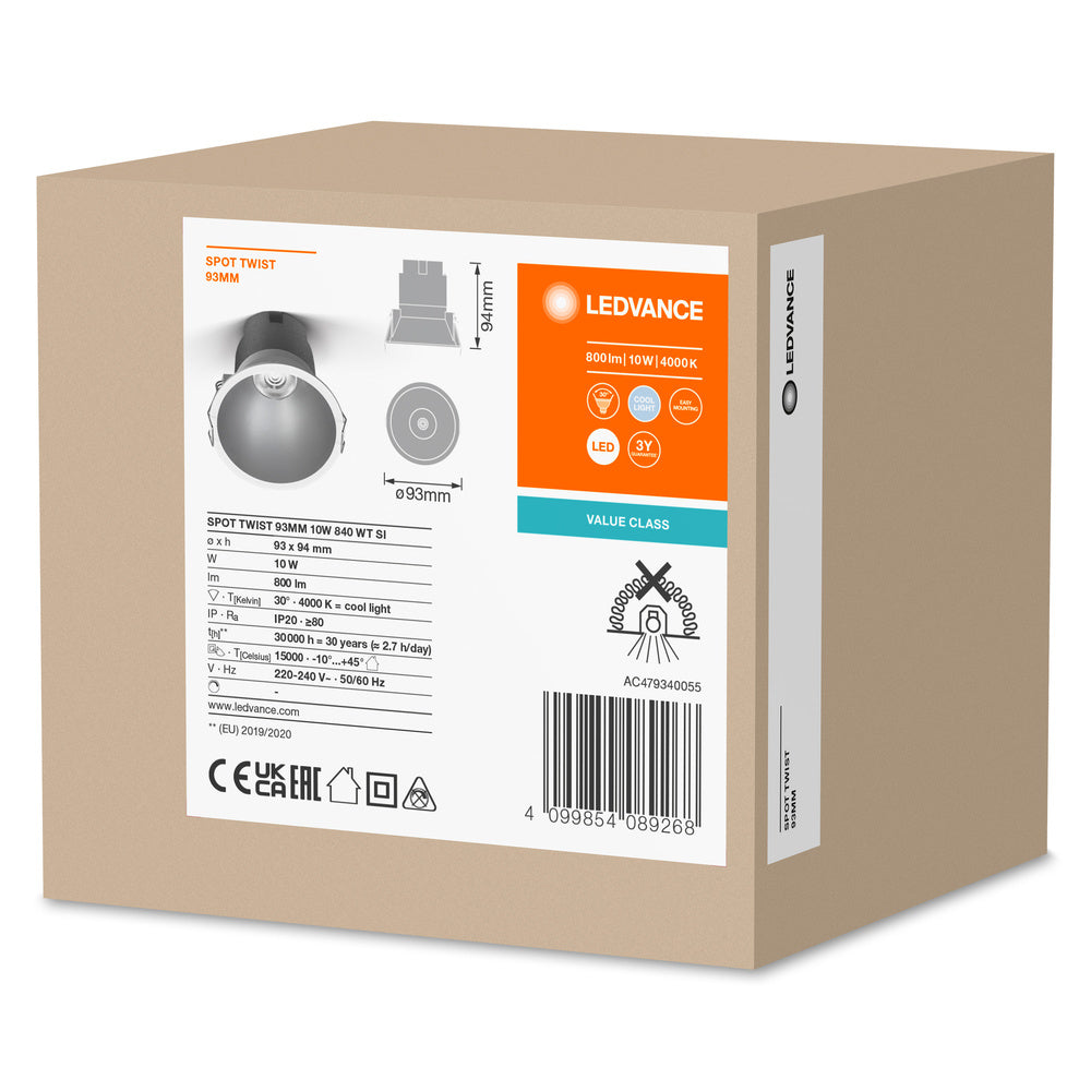 LED stropné svietidlo 10W IP20 4000K 30° – stropné LED svietidlo LEDVANCE