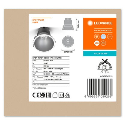 LED stropné svietidlo 10W IP20 4000K 30° – stropné LED svietidlo LEDVANCE