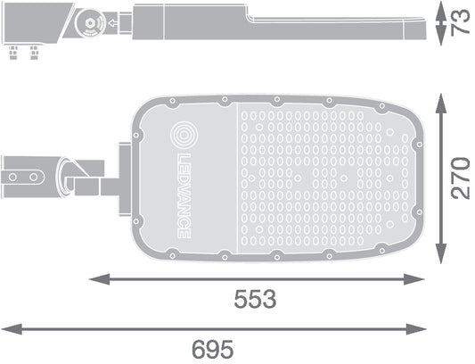 LED pouličné osvetlenie 150W IP66 2700K 155° – pouličné LED svietidlo LEDVANCE