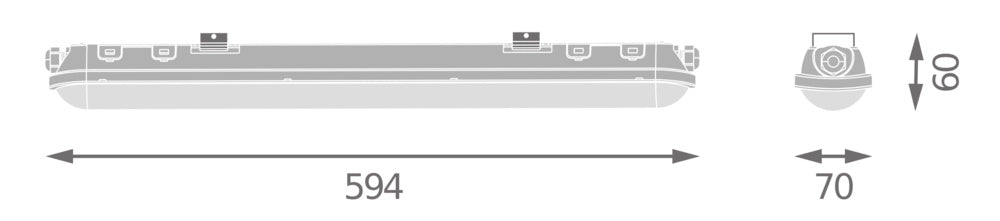 LED prachotesné svietidlo 21W IP65 4000K 120° – priemyselné prachotesné svietidlo LEDVANCE