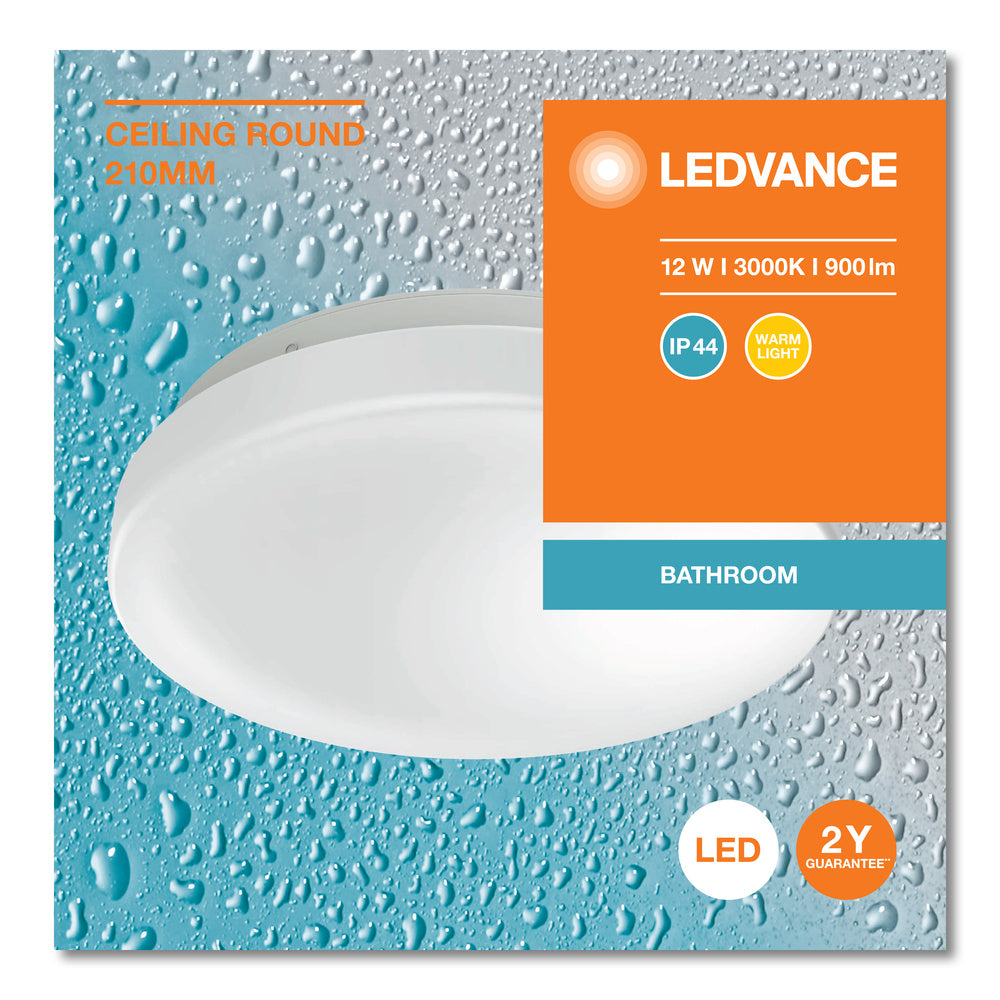 LED stropné svietidlo 12W IP44 3000K 120° – stropné LED svietidlo LEDVANCE