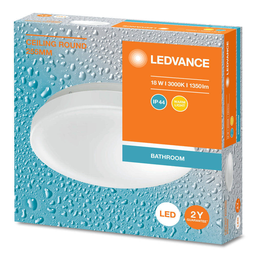 LED stropné svietidlo 18W IP44 3000K 120° – stropné LED svietidlo LEDVANCE
