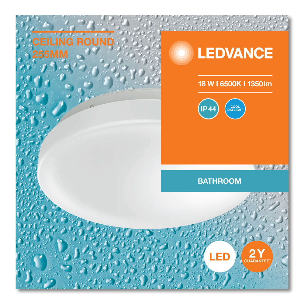 LED stropné svietidlo 18W IP44 6500K 120° – stropné LED svietidlo LEDVANCE