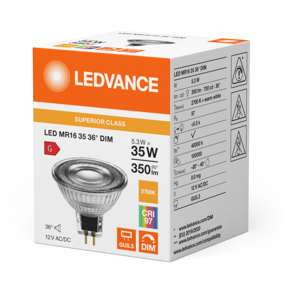 LED stropné svietidlo 5.3W IP20 2700K 36° – stropné LED svietidlo LEDVANCE