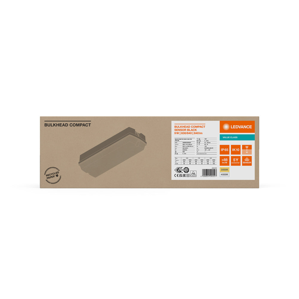 LED nástenné svietidlo 9W IP65 3000K 125° – nástenné LED svietidlo LEDVANCE