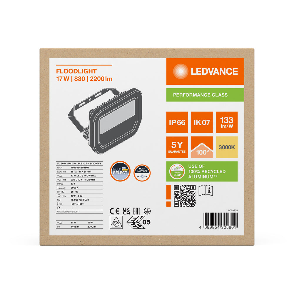 LED reflektor 17W IP66 3000K 100° – vonkajšie LED svietidlo LEDVANCE