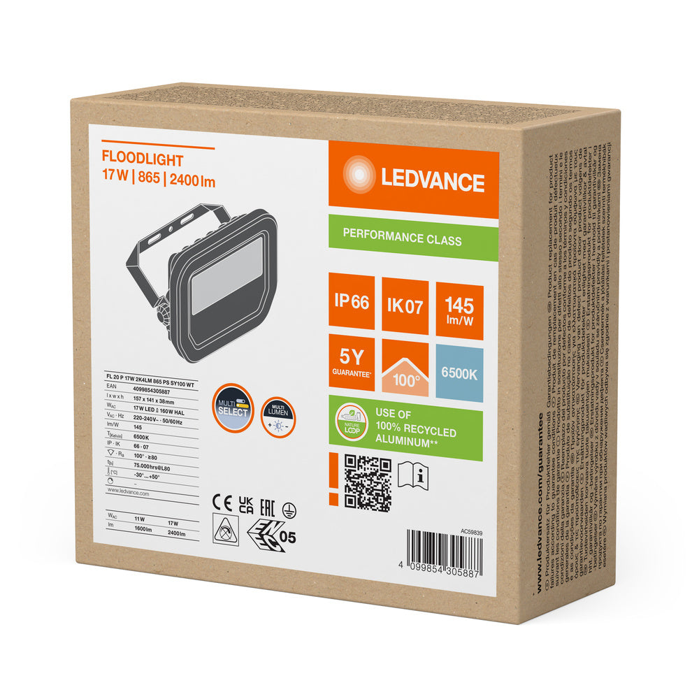 LED reflektor 17W IP66 6500K 100° – vonkajšie LED svietidlo LEDVANCE