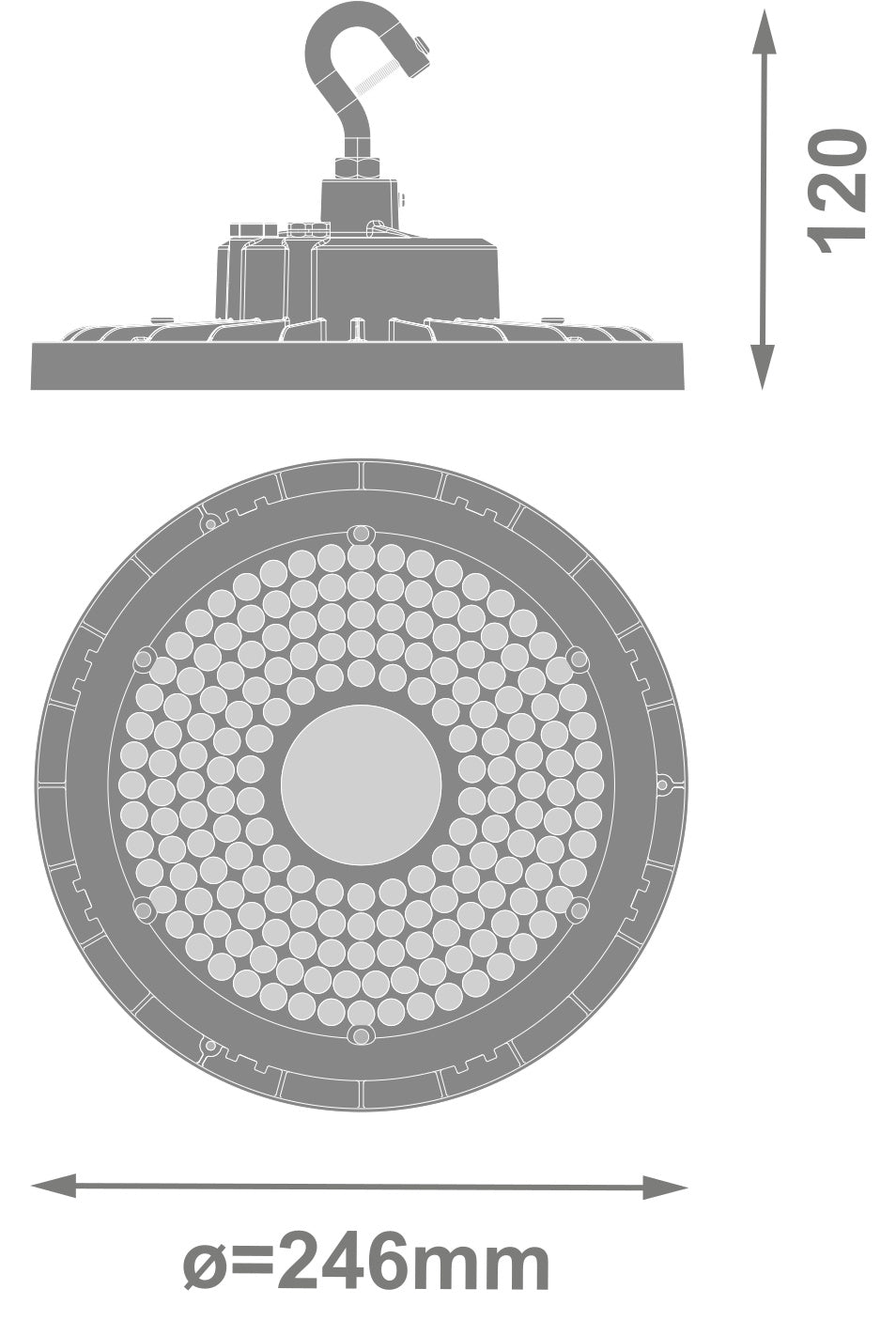 LED High Bay 70W IP66 5700K 60° – priemyselné LED svietidlo LEDVANCE