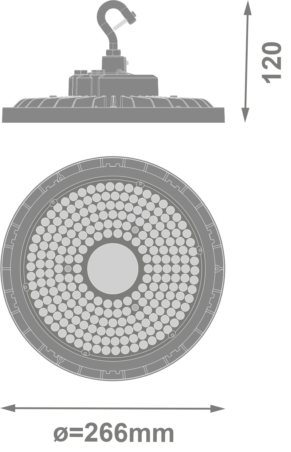 LED High Bay 145W IP66 4000K 60° – priemyselné LED svietidlo LEDVANCE