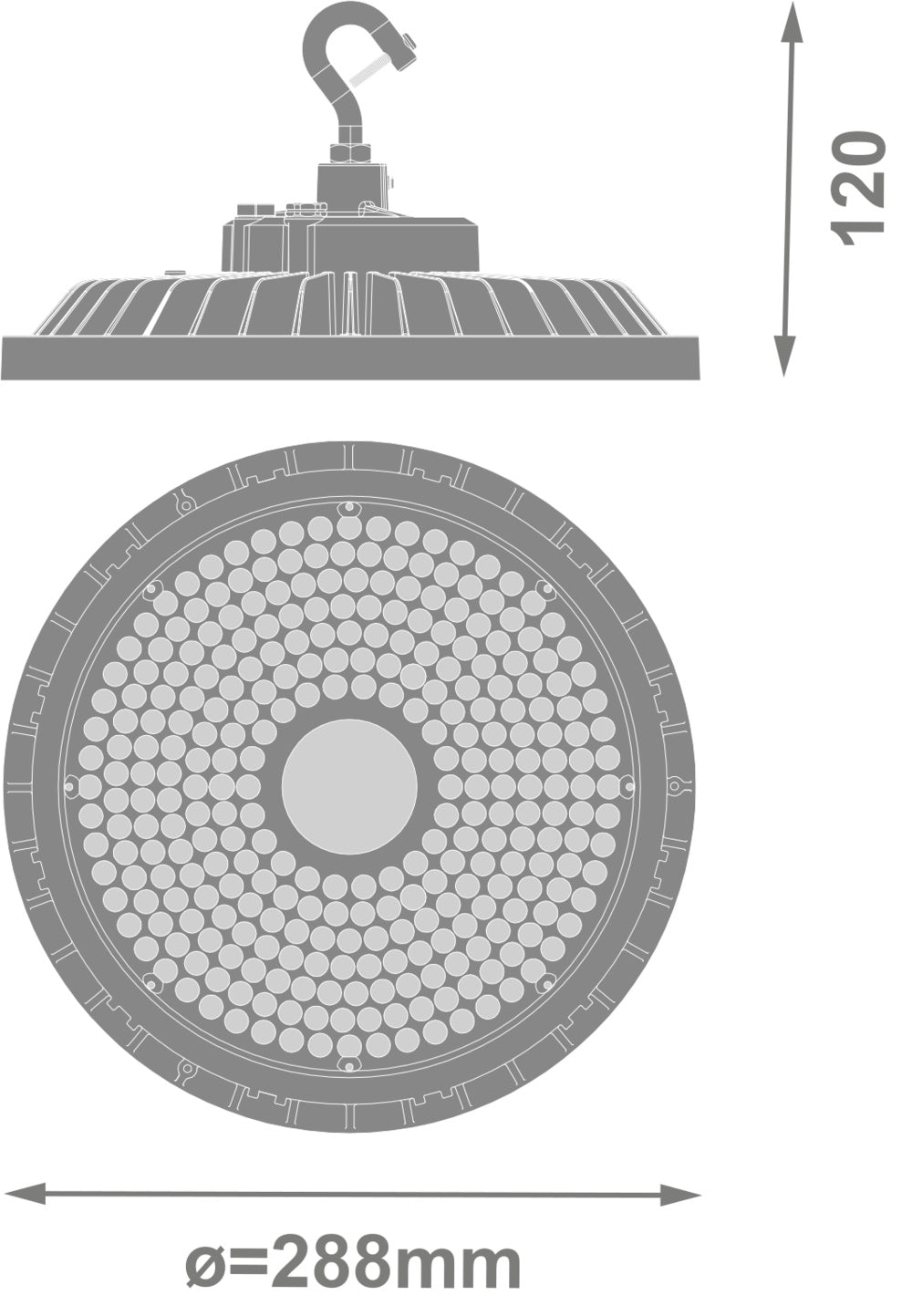 LED High Bay 195W IP66 5700K 90° – priemyselné LED svietidlo LEDVANCE