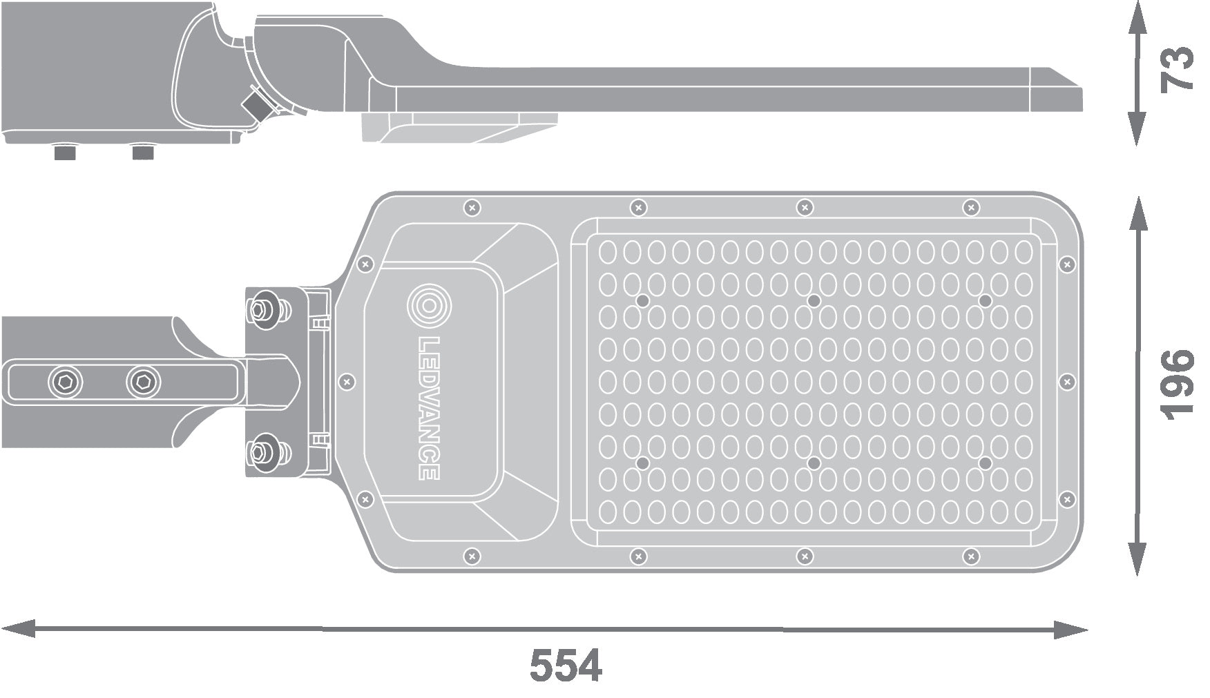 LED pouličné osvetlenie 100W IP65 6500K 155° – pouličné LED svietidlo LEDVANCE