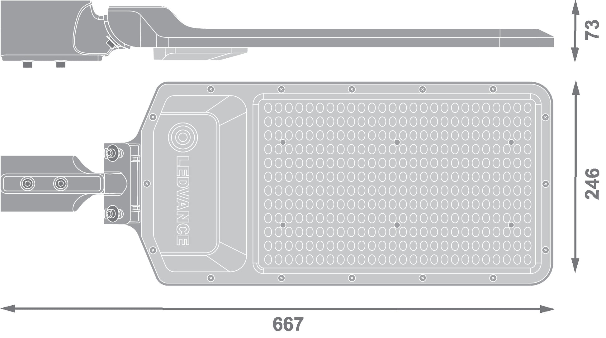 LED pouličné osvetlenie 200W IP65 3000K 155° – pouličné LED svietidlo LEDVANCE