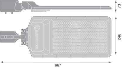 LED pouličné osvetlenie 200W IP65 6500K 155° – pouličné LED svietidlo LEDVANCE