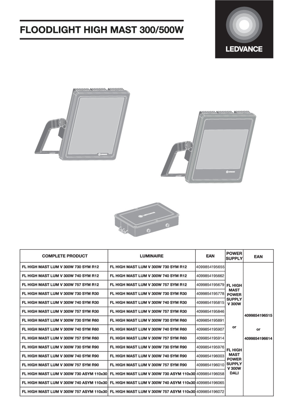 LED reflektor 300W IP66 – vonkajšie LED svietidlo LEDVANCE
