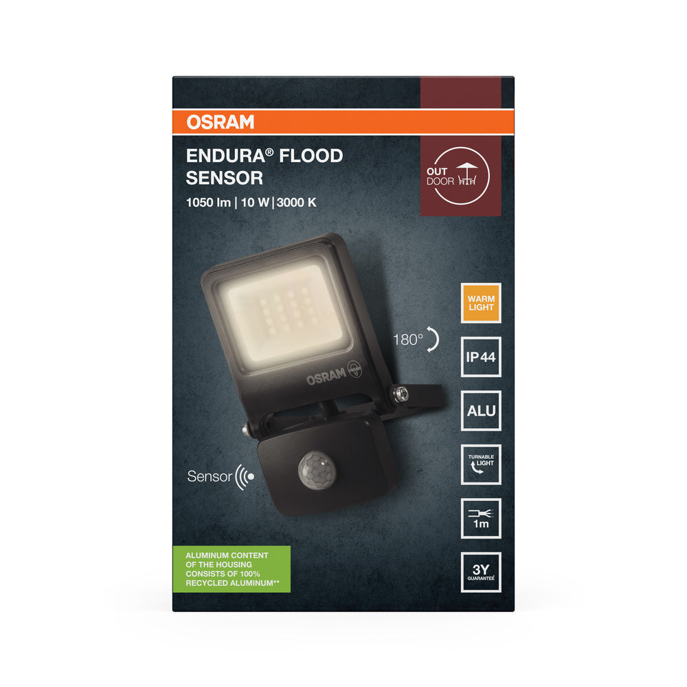 LED reflektor 10W IP44 3000K 110° – vonkajšie LED svietidlo OSRAM