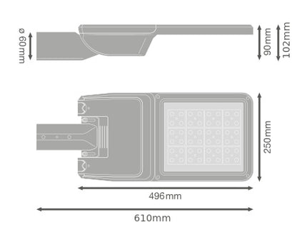 LED pouličné osvetlenie 70W IP66 4000K 55° – pouličné LED svietidlo LEDVANCE