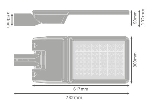 LED pouličné osvetlenie 164W IP66 2700K 75° – pouličné LED svietidlo LEDVANCE