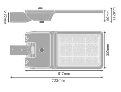 LED pouličné osvetlenie 164W IP66 4000K 55° – pouličné LED svietidlo LEDVANCE