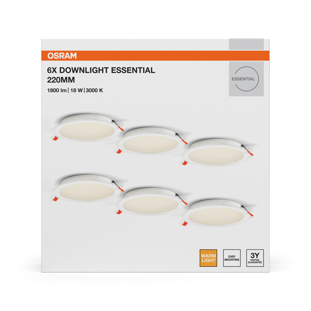 LED downlight 18W IP20 3000K 120° – zápustné LED svietidlo OSRAM