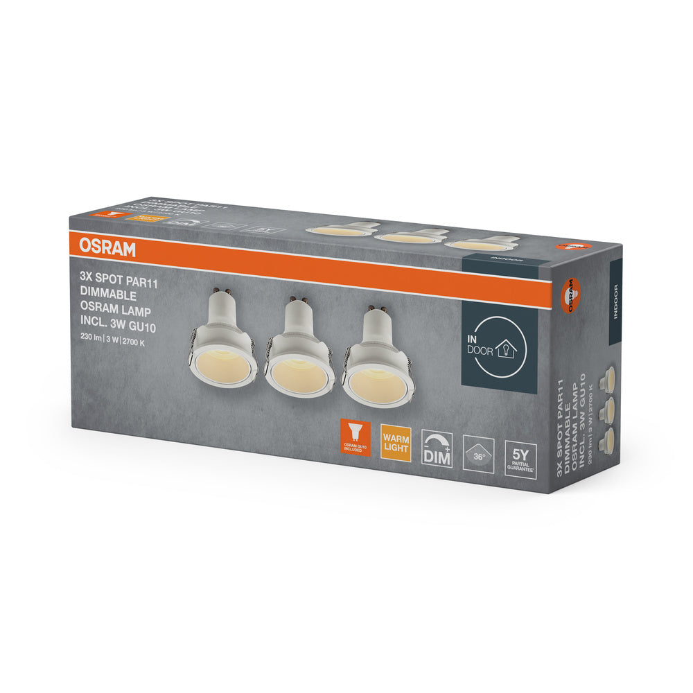 LED downlight 3W IP20 2700K 36° – zápustné LED svietidlo OSRAM
