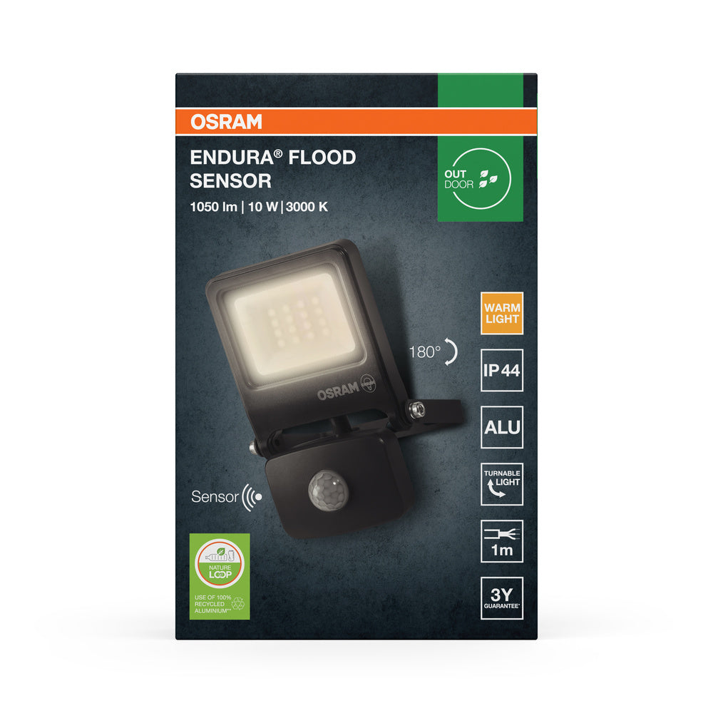 LED reflektor 10W IP44 3000K 110° – vonkajšie LED svietidlo OSRAM
