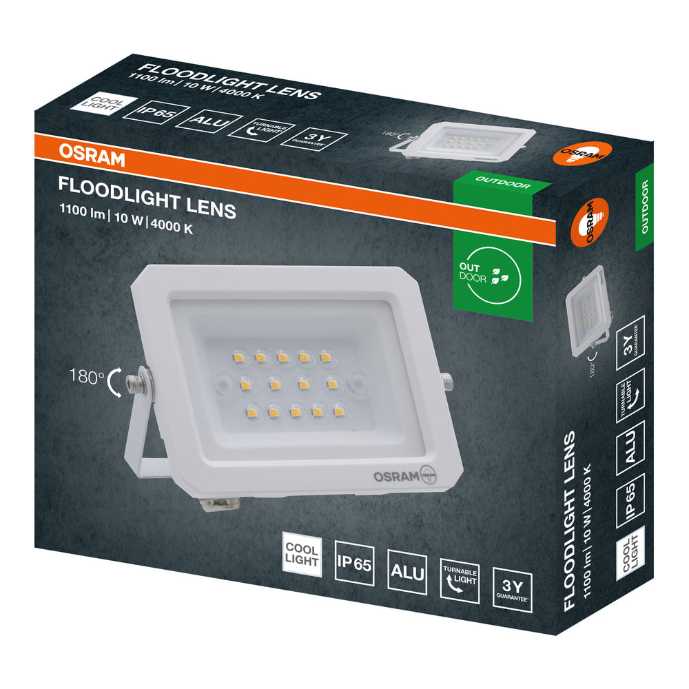 LED reflektor 10W IP65 4000K 110° – vonkajšie LED svietidlo OSRAM