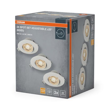 LED stropné svietidlo 4.90W IP20 3000K 36° – stropné LED svietidlo OSRAM