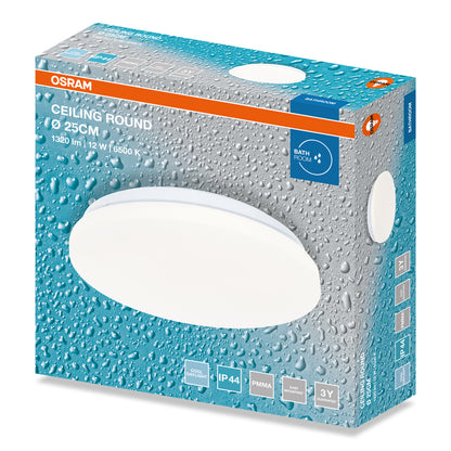 LED stropné svietidlo 12W IP44 6500K 120° – stropné LED svietidlo OSRAM