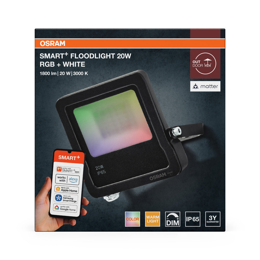 LED reflektor 20W IP65 3000K 100° – vonkajšie LED svietidlo OSRAM